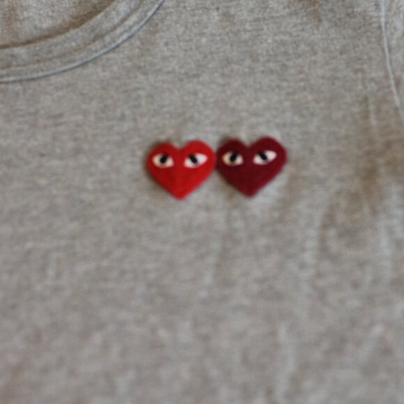 Comme Des Garcon Play Double Heart Baby Tee - Picture 4 of 4